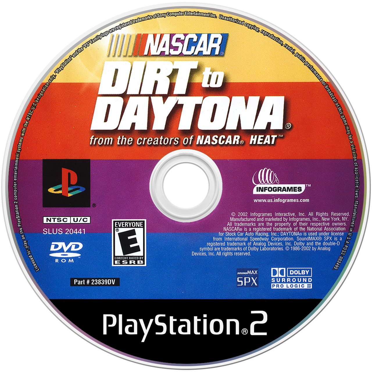 NASCAR Dirt to Daytona media 5 for Playstation 2